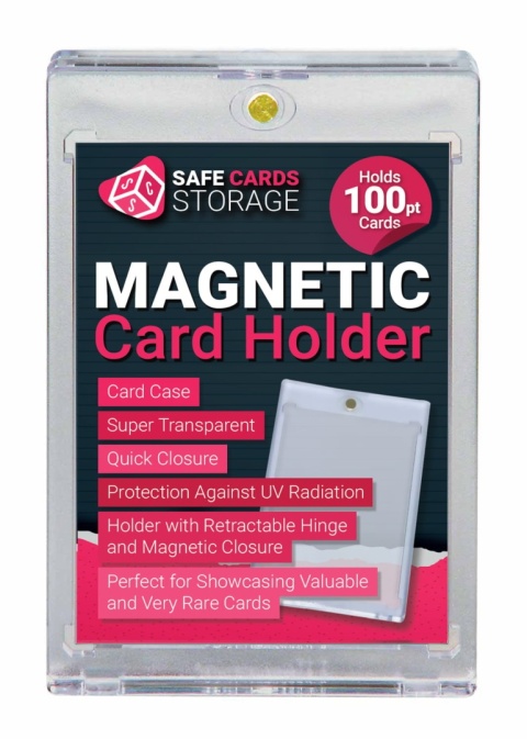 100PT One Touch Magnetic Holder Ultra clear Safe Cards Storage