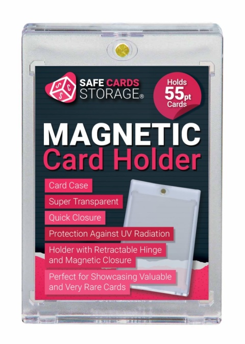 55pt One Touch Magnetic Holder Ultra clear 1 szt Safe Cards Storage